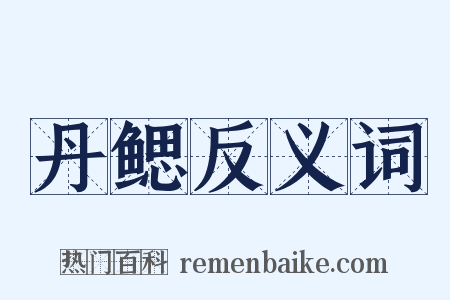 丹鳃反义词是什么意思的图片